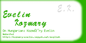 evelin kozmary business card